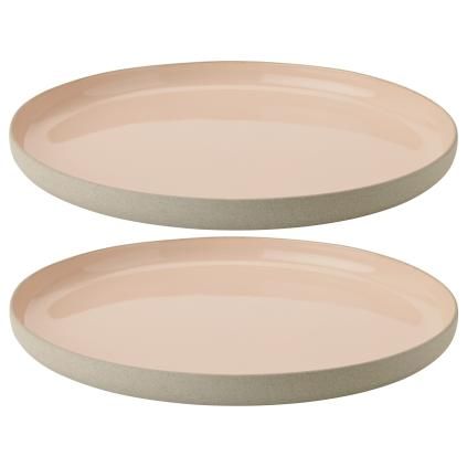 Jedálenský tanier EMMA 24 cm, sada 2 ks, ružová farba, kamenina, Stelton