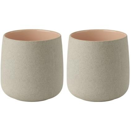Šálka EMMA 220 ml, sada 2 ks, ružová farba, kamenina, Stelton