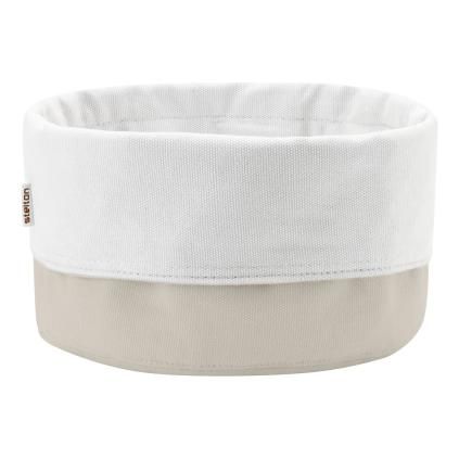 Košík na pečivo 23 cm, piesková / biela, bavlna, Stelton