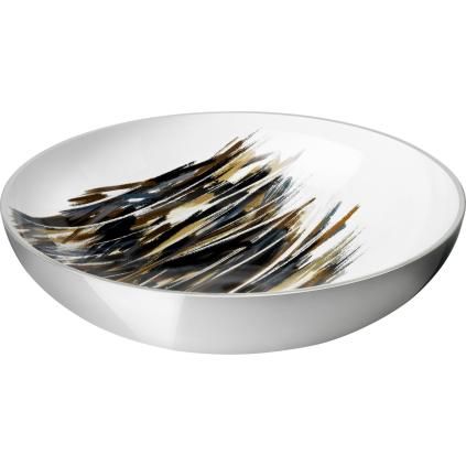Servírovacia misa STOCKHOLM LIGNUM 40 cm, strieborná, hliník, Stelton