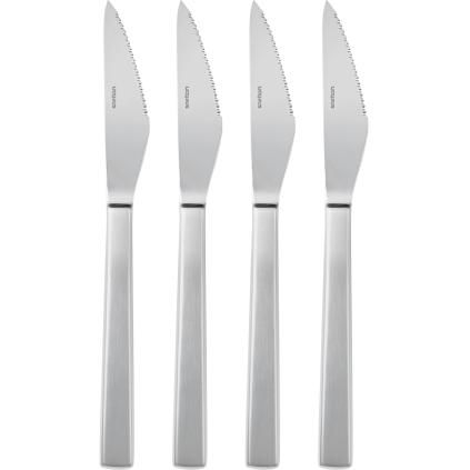 Steakový nôž MAYA 2000, sada 4 kusov, strieborná farba, nerezová oceľ, Stelton