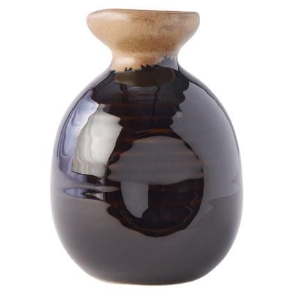 212574 lahev na sake 350 ml hneda cerna keramika mij
