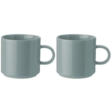 212283 hrnek na kavu 200 ml sada 2 ks prasne zelena kamenina stelton