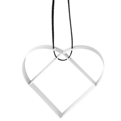 212382 vanocni dekorace figura 5 cm srdce jemne bila nerezova ocel stelton
