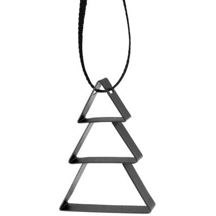 212403 vanocni dekorace figura 5 5 cm vanocni strom jemne cerna nerezova ocel stelton