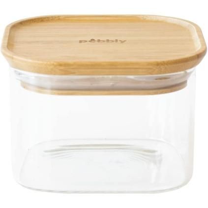 Dóza na potraviny PKV-042 500 ml, sklo/bambus, Pebbly