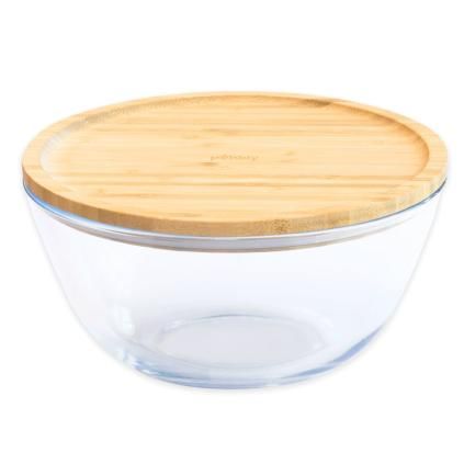Nádoba na uchovávanie potravín PKV-011 770 ml, sklo/bambus, Pebbly