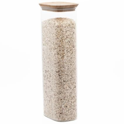 Dóza na potraviny PKV-070 2,6 l, sklo/bambus, Pebbly