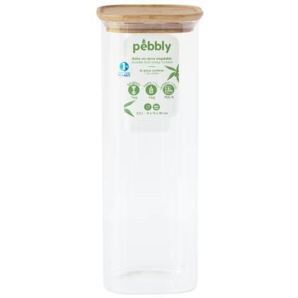Dóza na potraviny PKV-007 2,2 l, sklo/bambus, Pebbly