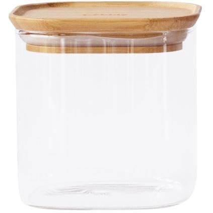 Nádoba na uchovávanie potravín PKV-005 800 ml, sklo/bambus, Pebbly