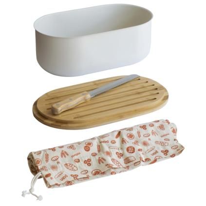 Chlebník NBA150 36 cm, biela, kov, Pebbly