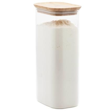 Dóza na potraviny PKV-069 1,8 l, sklo/bambus, Pebbly