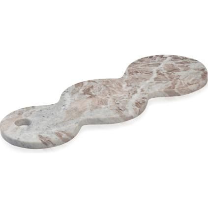 Ozdobná tácka SKAGEN 40 cm, hnedá, mramor, Humdakin