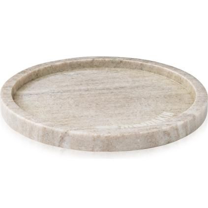 Ozdobná tácka 22 cm, sivá, mramor, Humdakin