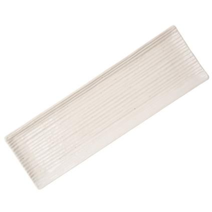 Servírovací tanier CONTOUR 33 x 10,5 cm, biela, keramika, MIJ