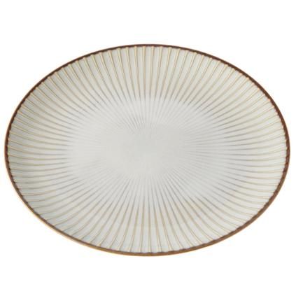 Jedálenský tanier WHITE SENDAN 23,5 cm, biela, keramika, MIJ