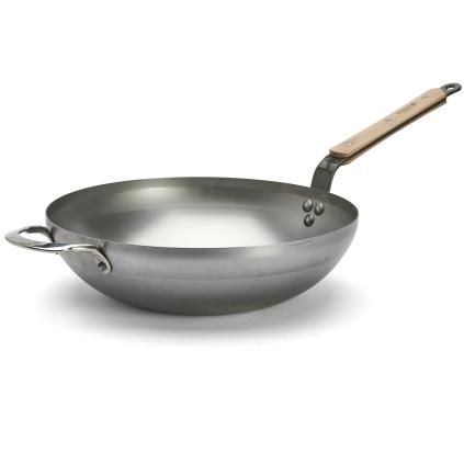 Wok MINERAL B BOIS 32 cm, strieborná, oceľ, de Buyer