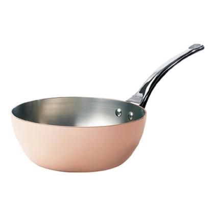 Medená hlboká panvica na soté s nerezovou rukoväťou O 20 cm Inocuivre de Buyer