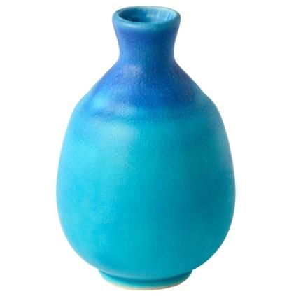 Fľaša na saké TURQUOISE, modrá, keramika, MIJ