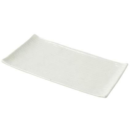Servírovací tanier CONTOUR 24 x 15 cm, biela, keramika, MIJ