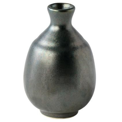 Fľaša na saké DARK LUSTRE, čierna, keramika, MIJ
