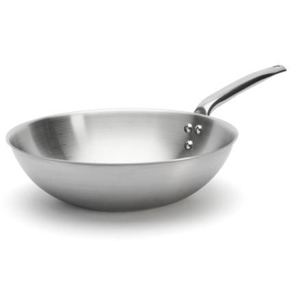 Wok ALCHIMY 28 cm, strieborná, nerezová oceľ, de Buyer