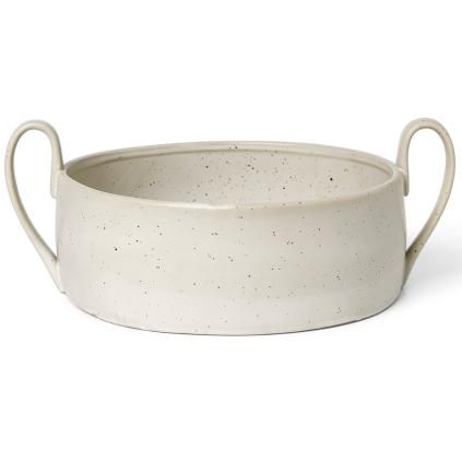 Misa na ovocie FLOW 32 cm, biela, kamenina, ferm LIVING