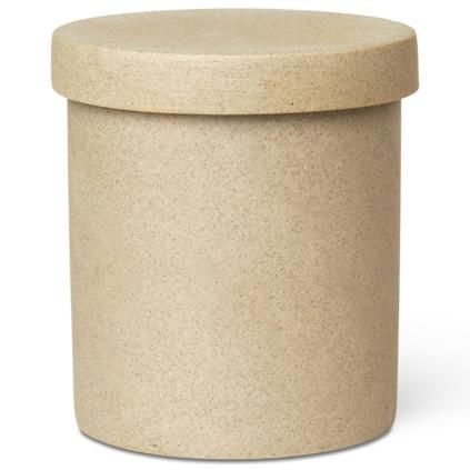 Pohár na zubné kefky BON 10,5 cm, piesková, porcelán, ferm LIVING