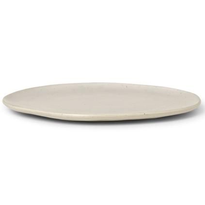 Jedálenský tanier FLOW 27 cm, biela, kamenina, ferm LIVING
