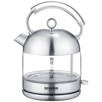 Retro rýchlovarná kanvica WK 3459 Severin 1,7 l strieborná