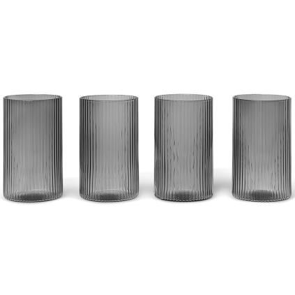 Pohár na aperitív RIPPLE 140 ml, sada 4 ks, šedá, ferm LIVING