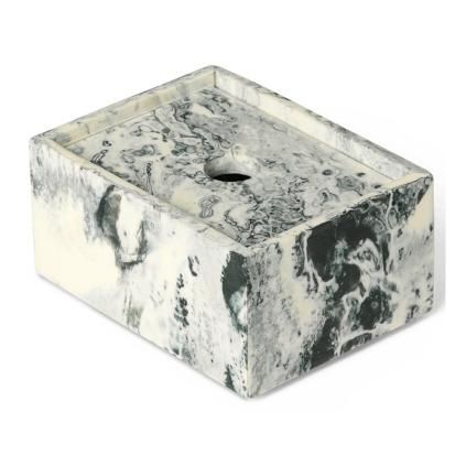 Úložný box MIST 10 x 7,5 cm, biela / zelená, živica, ferm LIVING