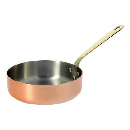Medená panvica na soté s bronzovou rukoväťou O 24 cm Inocuivre de Buyer