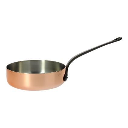 Medená panvica na soté s liatinovou rukoväťou O 16 cm Inocuivre de Buyer