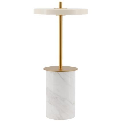 Prenosná stojaca lampa ASTERIA MOVE 25 cm, biela, mramor, Umage