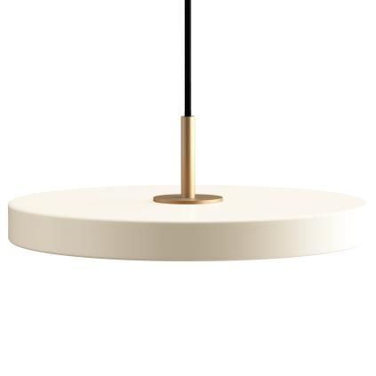 Závesná lampa ASTERIA 31 cm, biela / zlatá, hliník, Umage