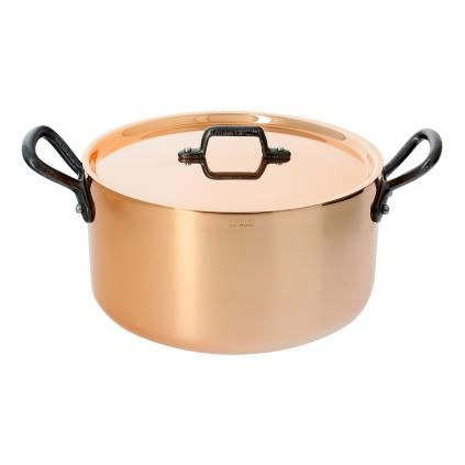 Kastról INOCUIVRE 20 cm, liatinové rukoväte, meď, de Buyer