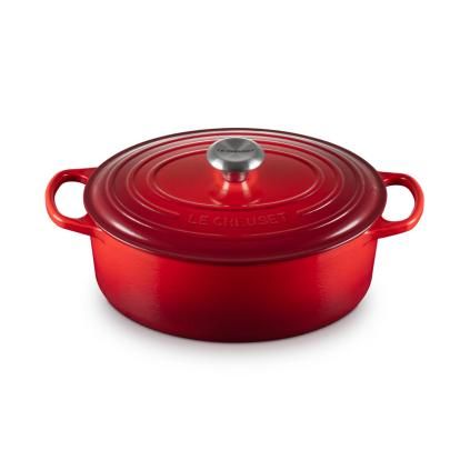 225234 kastrol signature 29 cm 4 7 l ovalny cerise litina le creuset
