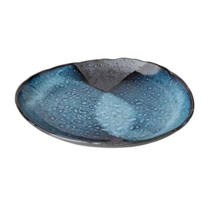225564 jidelni talir storm 25 x 21 cm modra keramika mij
