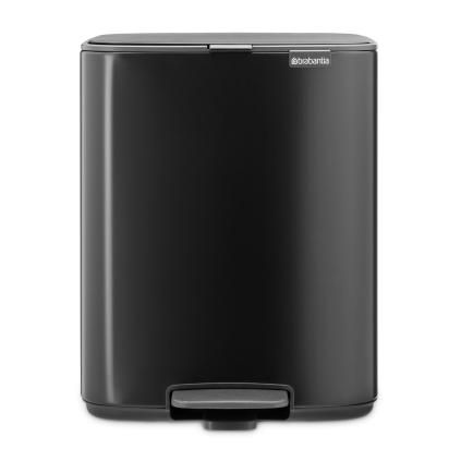 225999 pedalovy odpadkovy kos bo 12 l matna cerna ocel brabantia