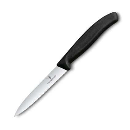 229281 orezavaci nuz swiss classic 10 cm vroubkovany cerna plast victorinox