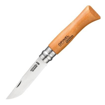 232540 kapesni nuz n 08 carbon 8 5 cm prirodni bukove drevo opinel