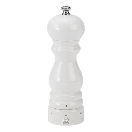 Mlynček na korenie na bielo lakované bukové drevo 18 cm PARIS uSelect Peugeot