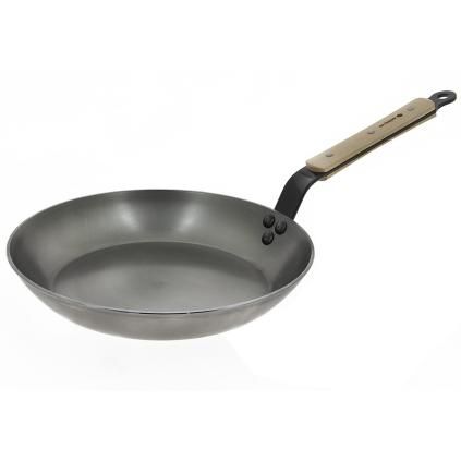 Panvica na vyprážanie MINERAL B BOIS 28 cm, drevená rukoväť, de Buyer