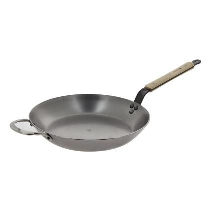 Panvica na vyprážanie MINERAL B 32 cm, drevená rukoväť, de Buyer