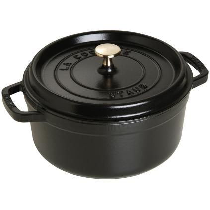 Kastról 26 cm, čierny, liatinový, Staub