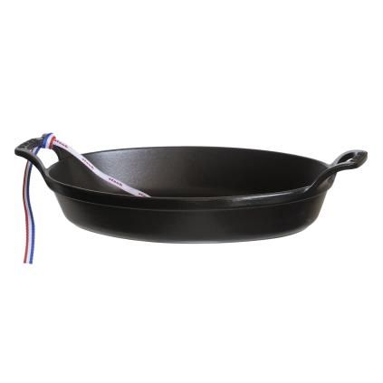 Oválny liatinový pekáč čierny 28 cm Staub