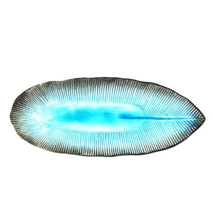 Oválny tanier Sky Blue Ridge, 32,5 x 13,5 cm, MIJ
