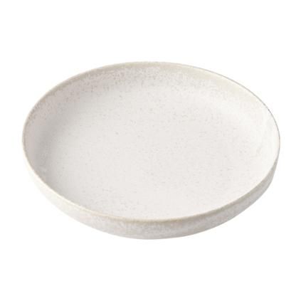 Jedálenský tanier FADE 20 cm, s vysokým okrajom, béžová, MIJ