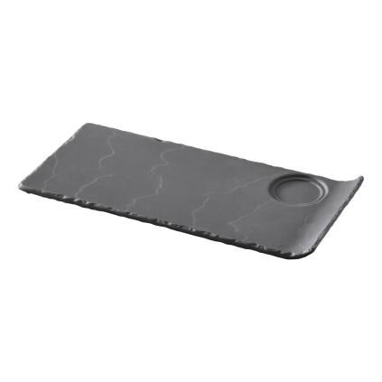 Servírovací tanier BASALT 29 x 13,4 cm, bridlicový efekt, keramika, REVOL